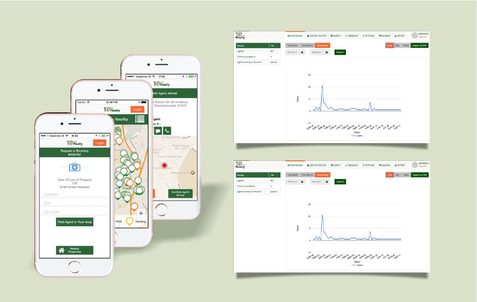 10 min realty TMR-web and app screenshots